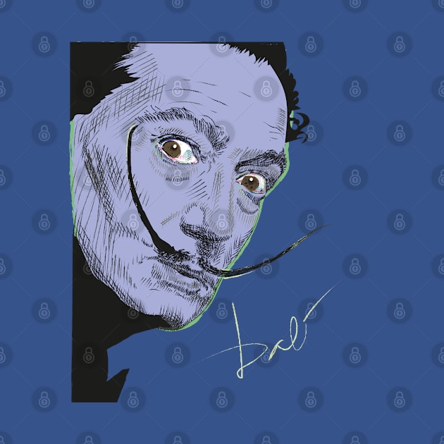 Portrait of Salvador Dalí by Slownessi