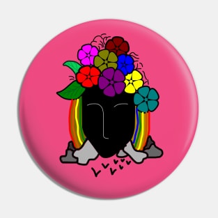 Black lady pride Pin