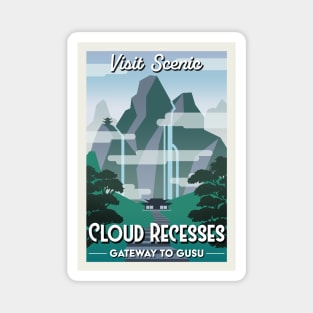 Visit Cloud Recesses retro travel poster Magnet