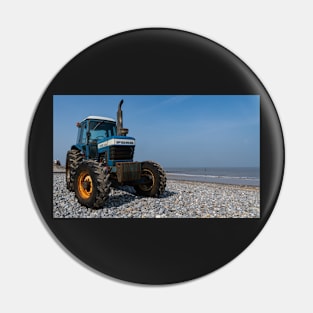 Tractor on a beach Pin