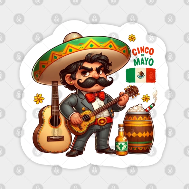 “Fiesta Anime – mexican Cinco de Mayo Celebration” Magnet by YuYu