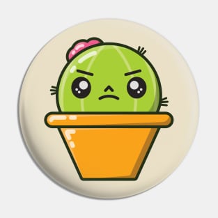 Grumpy Little Cactus Pin