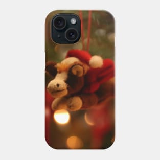 Flying Christmas Pony with Santa Hat and Wings Phone Case