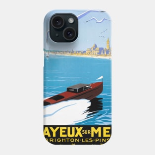 Vintage Travel Poster France Cayeux sur Mer Restored Phone Case