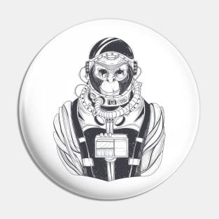 monkey astronaut Pin