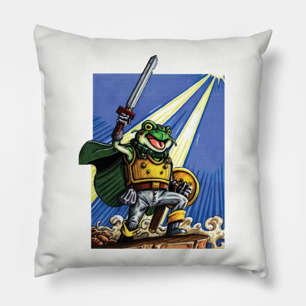 The Warrior Frog Pillow by Djnebulous