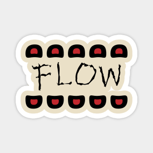 Flow typography design Magnet