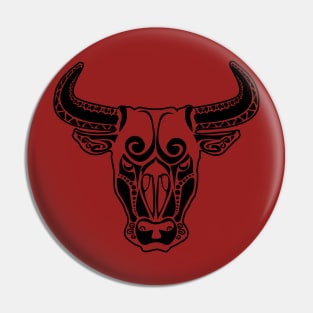 Bull Face Artistic Design Pin