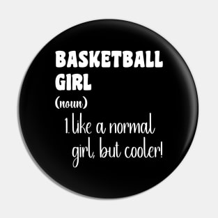 Basketball Girl Pin