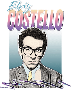 Retro Elvis Costello 80s Fanart Design Magnet