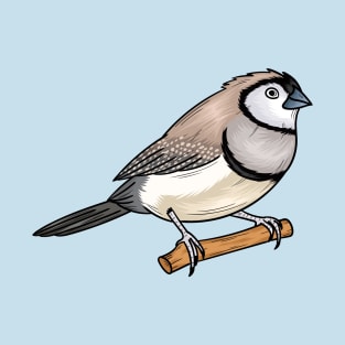 Double-barred finch bird cartoon illustration T-Shirt