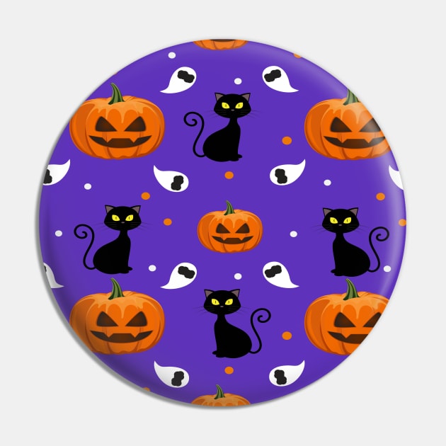 Halloween Pattern Pin by DragonTees