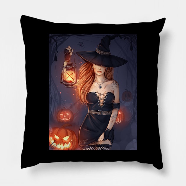 Halloween Witch Pillow by DenielHast