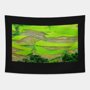 Vue sur les rizières dans le Nord Vietnam Tapestry