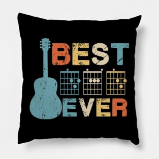 Best Dad Ever Guitar Chords Musician Funny Fathers Day Pillow