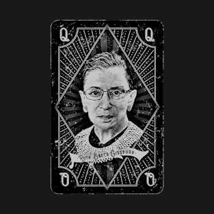 Vintage Ruth Bader Ginsburg Queen Playing Card T-Shirt