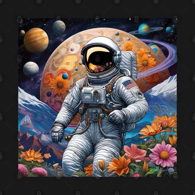 Trippy Astronaut Dreamscape – Cosmic Odyssey 2 by Benito Del Ray