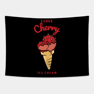 I Love Cherry Ice Cream Tapestry