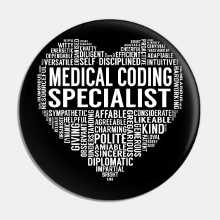 Medical Coding Specialist Heart Pin