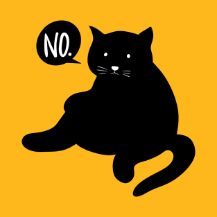 Black Cat Says No T-Shirt