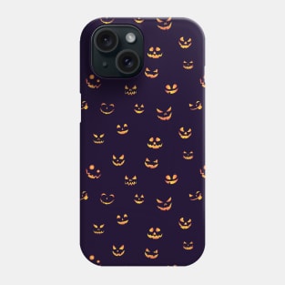 Scary Jack o Lantern Faces Halloween Costume Phone Case
