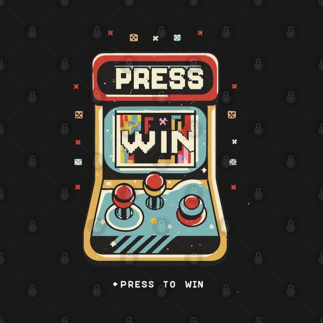 "Press to win " a Funny arcade design for gamer by XYDstore