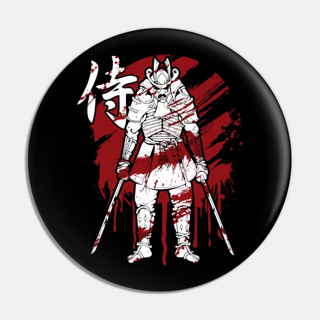 Samurai Ready For Battle Pin by RadStar