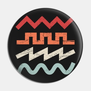 Retro Synth Waveforms Pin