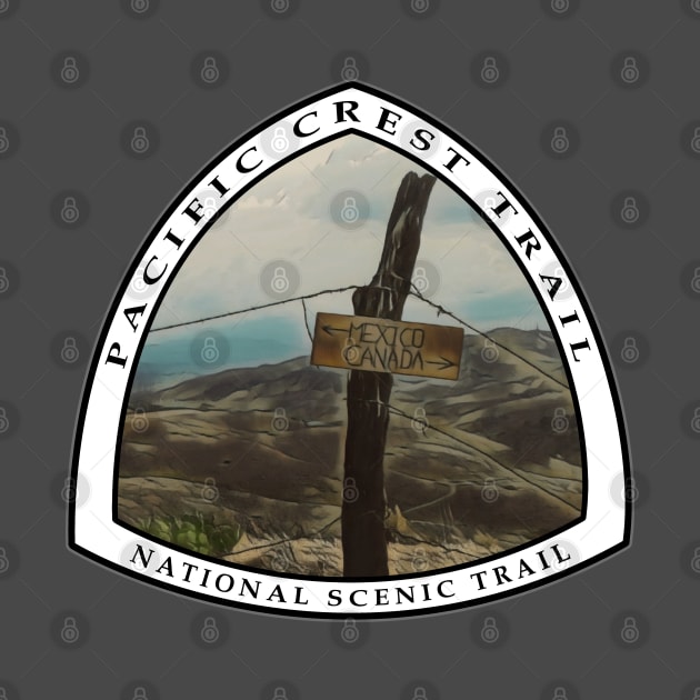 Pacific Crest trail sign emblem by Deedy Studio