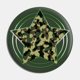 Camo star Pin