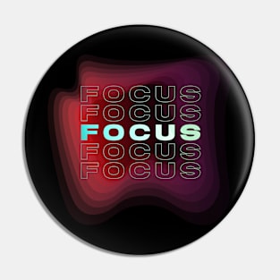 Focus, inspirational red to purple gradient Pin