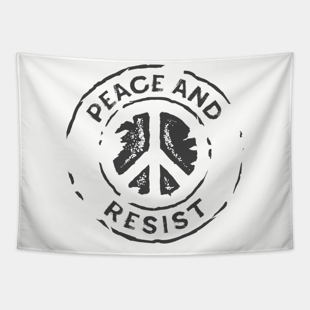 Peace and Resist - 2018 Midterm Elections Tapestry by directdesign