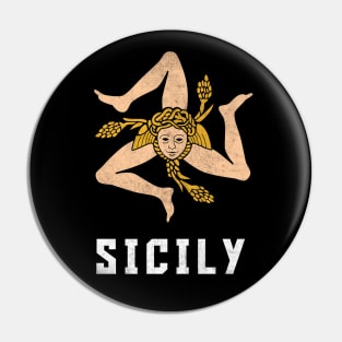 Sicily / Vintage Style Flag Design Pin