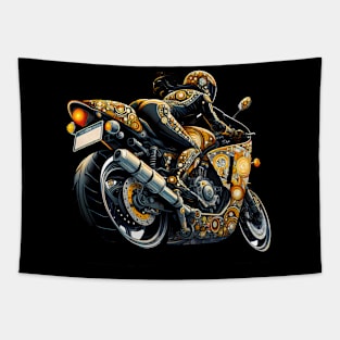 Motorcycle Girl Tapestry