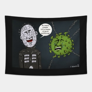 COVID-19 vs Pinhead Tapestry