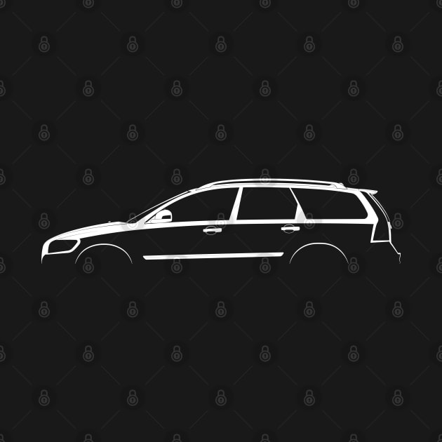 Volvo V50 Silhouette by Car-Silhouettes