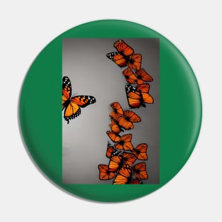 Monarch Butterflies fluttering to the sky Pin