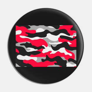 CAMO CAMOUFLAGE - RED Pin