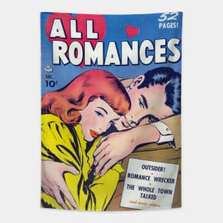 All Romances Vintage Comic Book Cover Tapestry