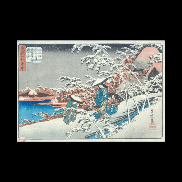 Hiroshige - Tokiwa Gozen Woodblock Print by Persona2