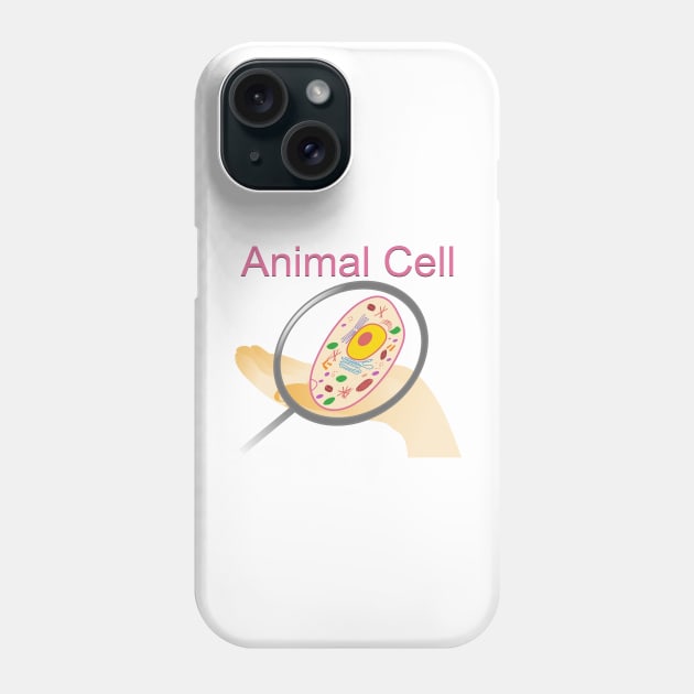 A vector illustration of an animal cell with labels on white background. Phone Case by ikshvaku