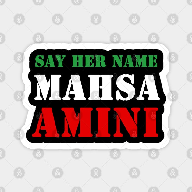 Say Her Name Mahsa Amini Magnet by valentinahramov