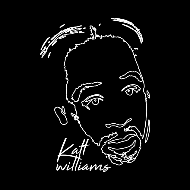 katt williams face outlined illustration T-Shirt by vadastu