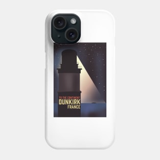 Dunkirk France retro travel poster. Phone Case