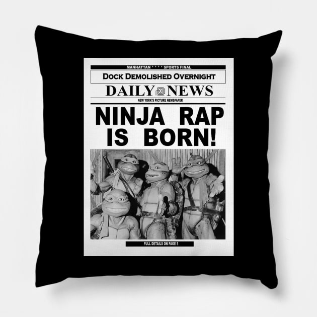 TMNT Ninja Rap is Born Pillow by Jay's Shop