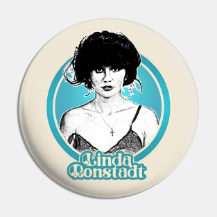 Linda Ronstadt /\/ Original 1970s Style Fan Art Design Pin