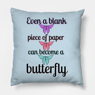 motivational inspiration origami butterflies Pillow