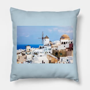 Oia, Santorini Windmills Pillow