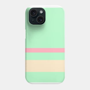 A prodigious alliance of Soft Pink, Blue Lagoon, Magic Mint and Bisque stripes. Phone Case