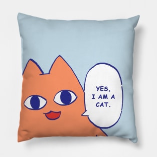 chiyo dad saying yes i am a cat / funny azumanga daioh meme Pillow